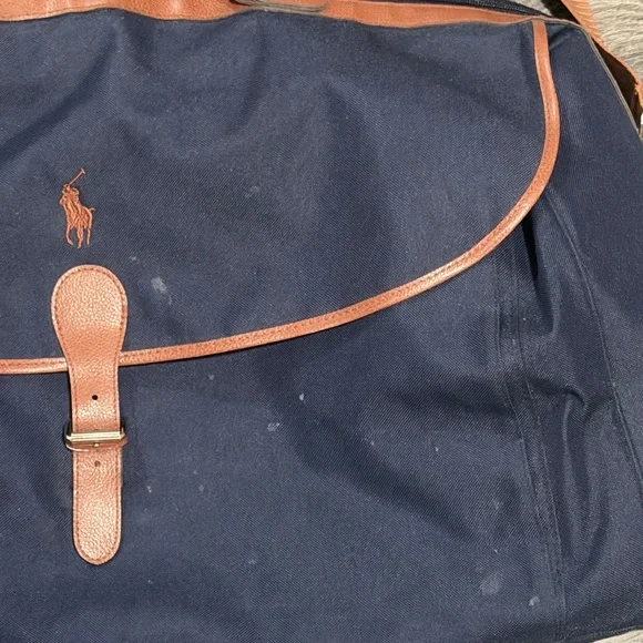 Polo Ralph Lauren Blue and Brown Duffel Bag - Picture 3 of 4